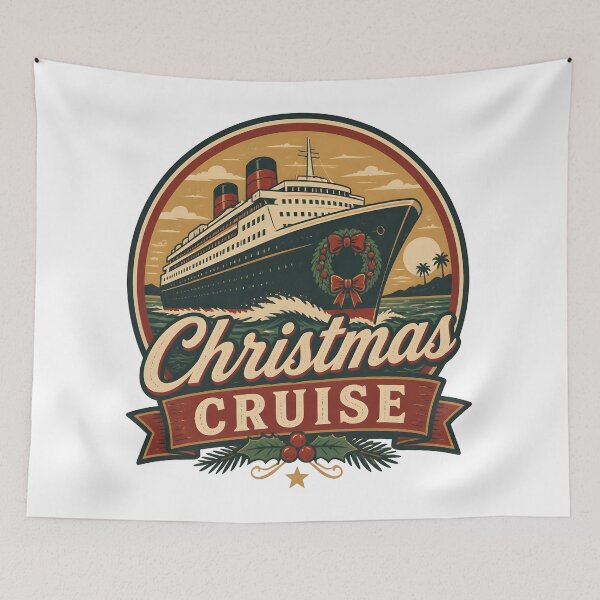Item preview, Christmas Cruise Vintage Christmas Vacation Travel Gift designed and sold by LiviuGligoros.