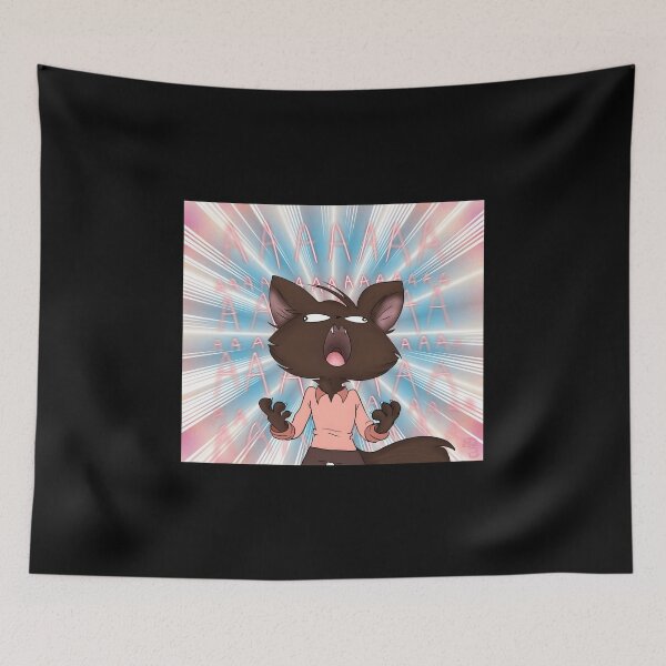 Item preview, Funny Cat Character Screaming Design designed and sold by PeaceTypo.