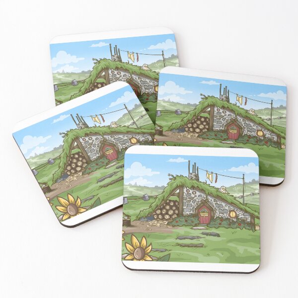 Item preview, Whimsical Cottage in a Green Landscape designed and sold by PeaceTypo.