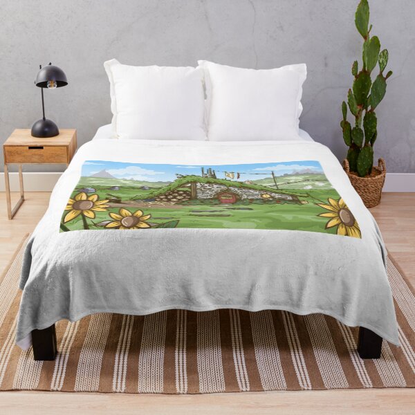Item preview, Whimsical Cottage in a Green Landscape designed and sold by PeaceTypo.