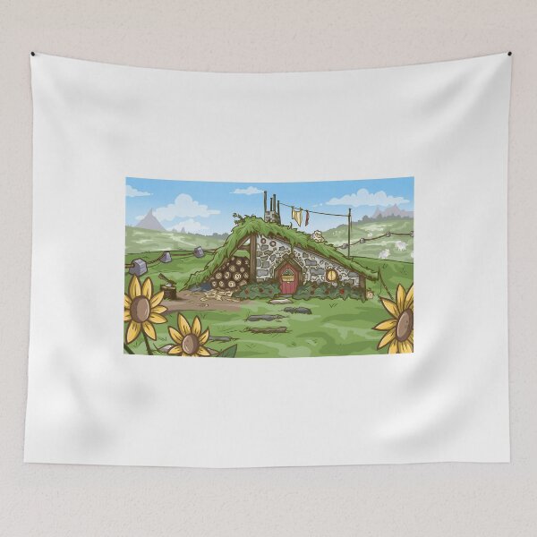 Item preview, Whimsical Cottage in a Green Landscape designed and sold by PeaceTypo.