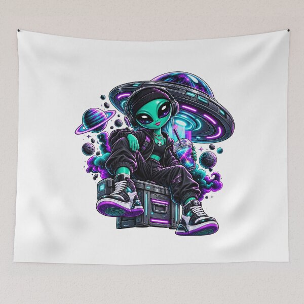 Item preview, Cute Alien Space Streetwear designed and sold by VYBORA Studio.