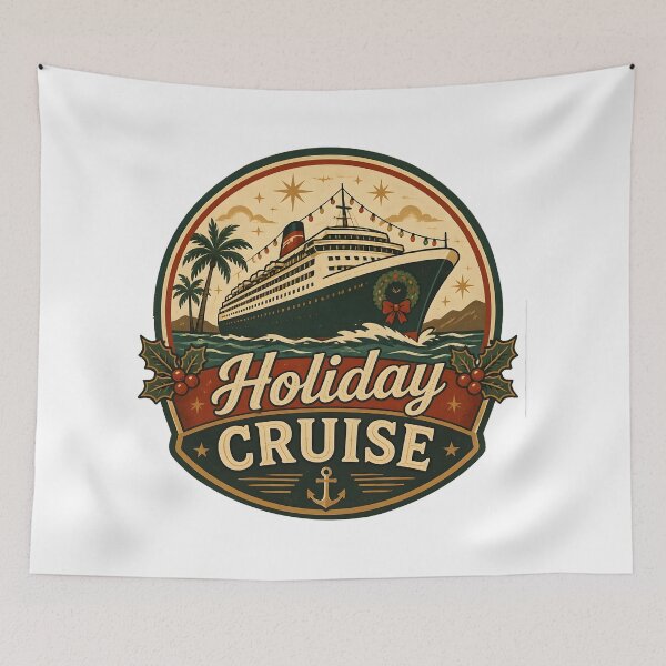 Item preview, Holiday Cruise Vintage Christmas Vacation Travel Gift designed and sold by LiviuGligoros.
