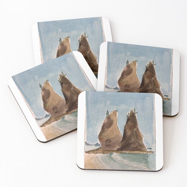 Item preview, Rialto Beach watercolor painting designed and sold by gummieart.