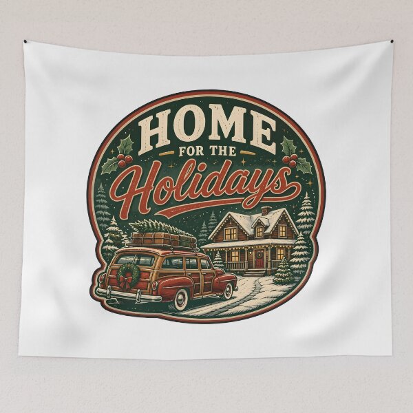 Item preview, Home For The Holidays Vintage Christmas Vacation Travel Gift designed and sold by LiviuGligoros.