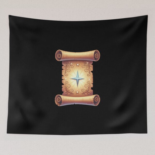 Item preview, Ancient Scroll with Glowing Compass designed and sold by Fillthegoat.