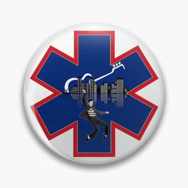 Item preview, Memphis Fire Department Skyline Elvis Guitar Star of Life designed and sold by FireEMSDesigns.