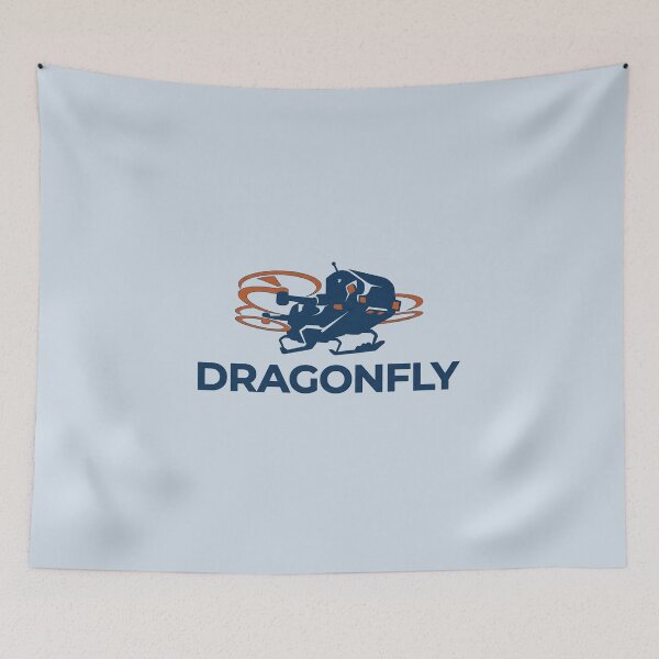 Item preview, NASA Dragonfly Mission Titan Spacecraft Blue Orange Vector designed and sold by KiwiRider.