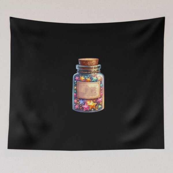 Item preview, Whimsical Jar of Colorful Stars designed and sold by Fillthegoat.