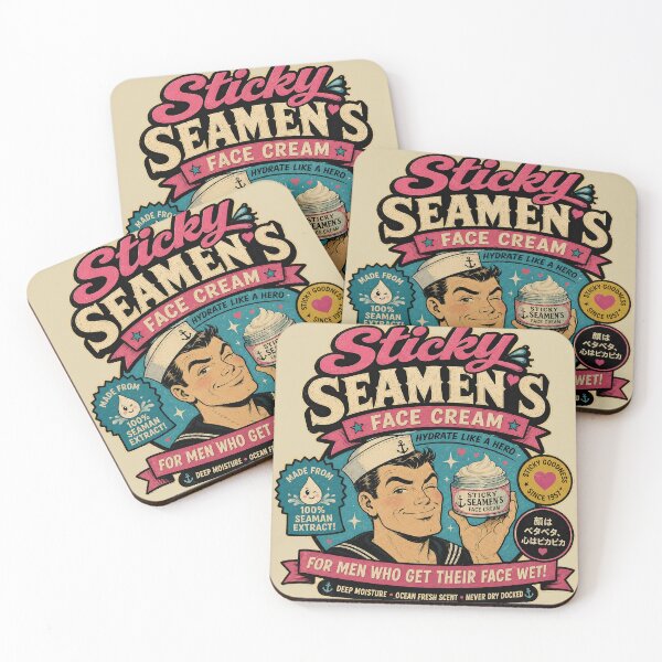 Item preview, Sticky Seamen’s Face Cream – For Men Who Get Their Face Wet designed and sold by obstinator.