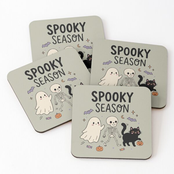 Item preview, Kids Halloween Ghost Skeleton Black Cat Spooky Season designed and sold by FreshVibe Prints.