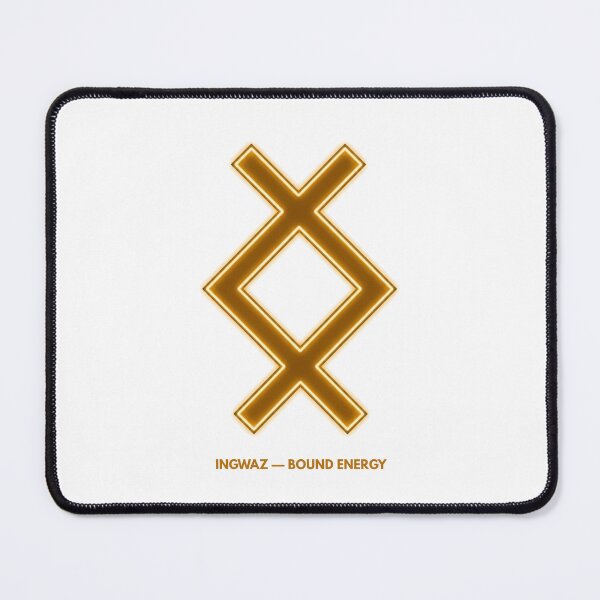 Item preview, Cyber Ingwaz Rune Norse Bound Energy Symbol designed and sold by CalmFrameArt.