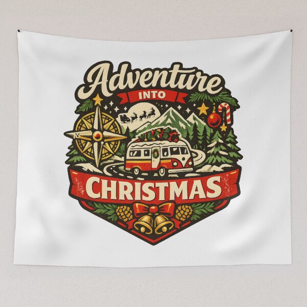 Item preview, Adventure Into Christmas Vintage Christmas Vacation Travel Gift designed and sold by LiviuGligoros.
