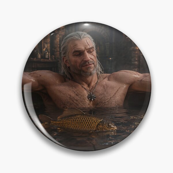 Item preview, Monster Hunter In A Wooden Tub - Funny Fantasy Fishing Parody designed and sold by GeekAnglerStore.