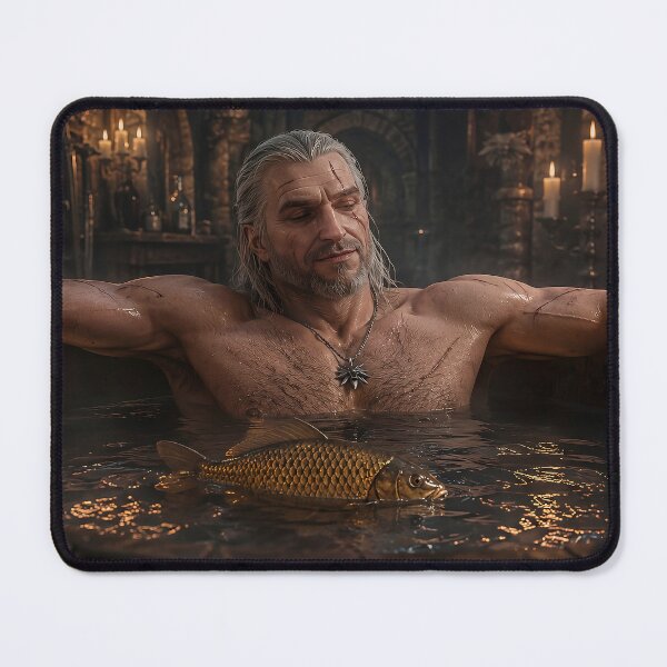 Item preview, Monster Hunter In A Wooden Tub - Funny Fantasy Fishing Parody designed and sold by GeekAnglerStore.