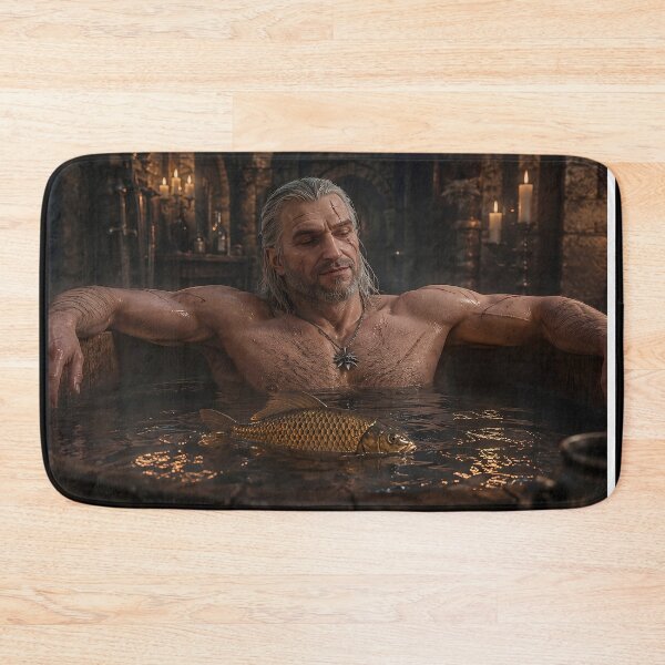 Item preview, Monster Hunter In A Wooden Tub - Funny Fantasy Fishing Parody designed and sold by GeekAnglerStore.