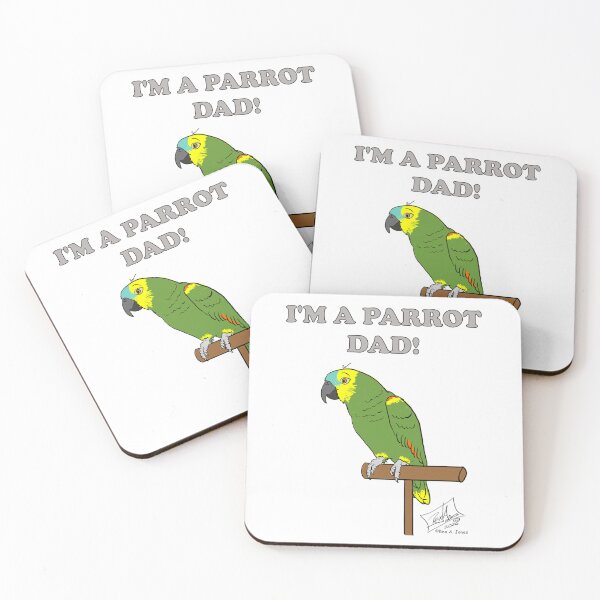 Artikelvorschau, Ich bin ein Papageienvater, ein männlicher Blaustirnamazone. entworfen und verkauft von Laughing Parrot Studio.