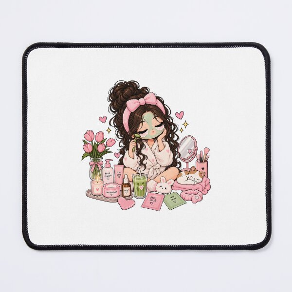 Item preview, Cute Girl Skincare – Cozy Self Care designed and sold by DOODLUMI.