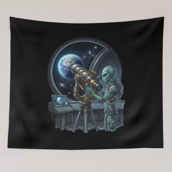 Item preview, Alien looking at Earth designed and sold by ReneMM.