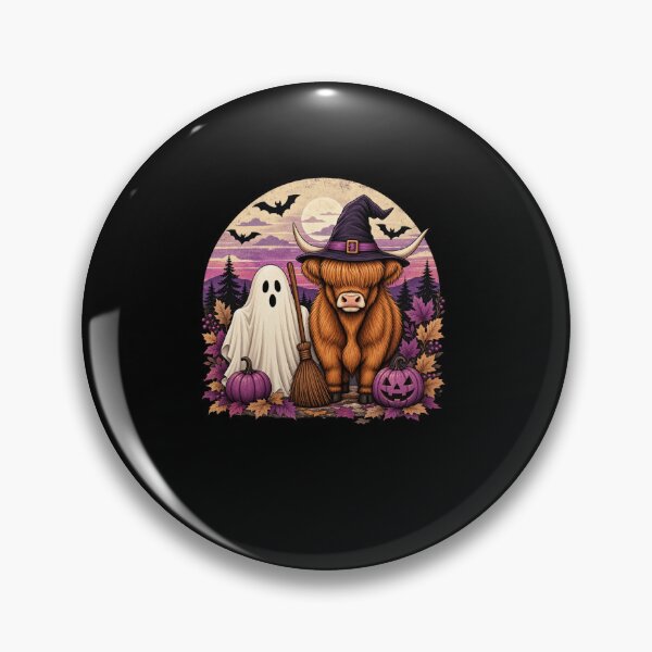 Item preview, Copy of Highland Cow Halloween Witch Hat Ghost Pumpkin Fall designed and sold by Wear the Art.