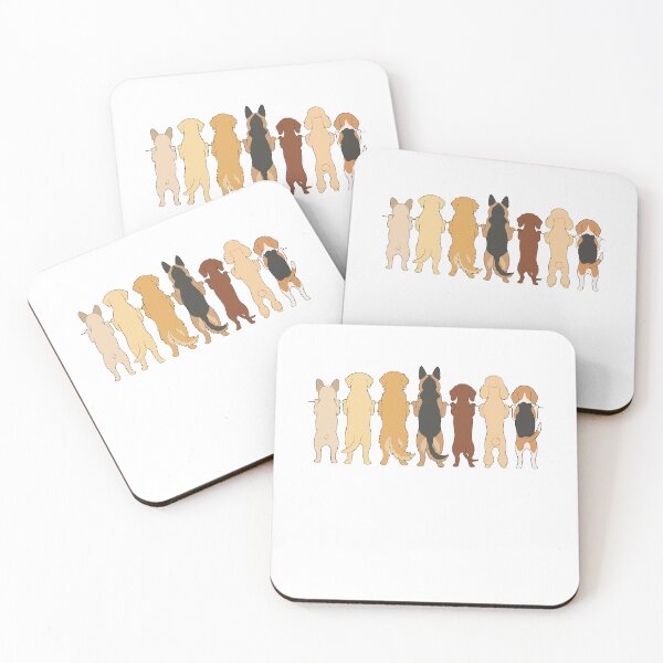 Item preview, Dog Breeds Back View Lineup for Dog Lovers designed and sold by FreshVibe Prints.