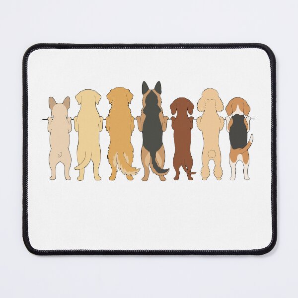 Item preview, Dog Breeds Back View Lineup for Dog Lovers designed and sold by FreshVibe Prints.