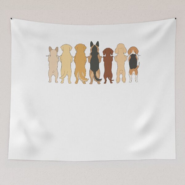 Item preview, Dog Breeds Back View Lineup for Dog Lovers designed and sold by FreshVibe Prints.