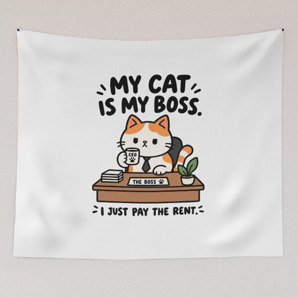 Item preview, Chat Boss CEO – Funny Calico Chat at the Office designed and sold by DesingsTR.