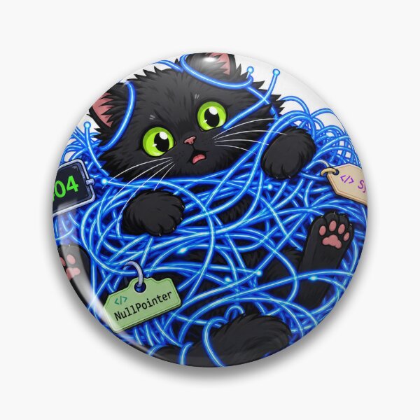 Item preview, Funny Cat Slapping Semicolon Coding Bug designed and sold by BestCoolStuff.