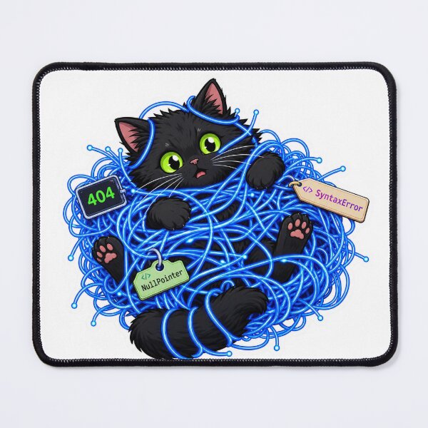 Item preview, Funny Cat Slapping Semicolon Coding Bug designed and sold by BestCoolStuff.