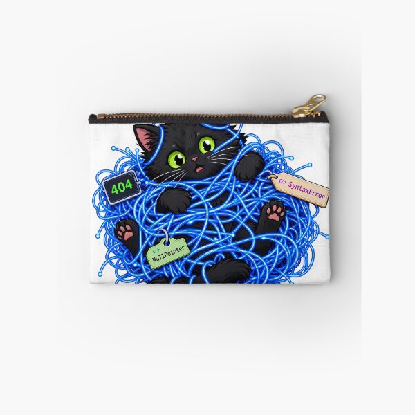 Item preview, Funny Cat Slapping Semicolon Coding Bug designed and sold by BestCoolStuff.