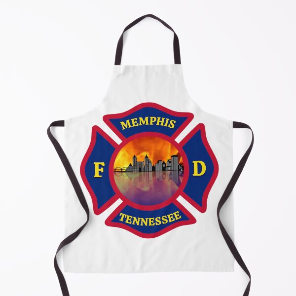 Item preview, Memphis Fire Department Burning Skyline on Mississippi River designed and sold by FireEMSDesigns.