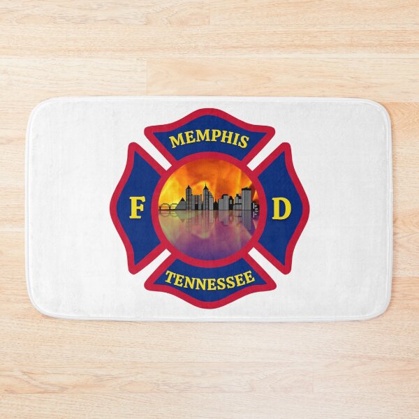 Item preview, Memphis Fire Department Burning Skyline on Mississippi River designed and sold by FireEMSDesigns.