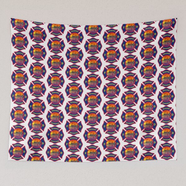 Item preview, El Departamento de Bomberos de Memphis incendia el horizonte de la ciudad en el río Mississippi. designed and sold by FireEMSDesigns.