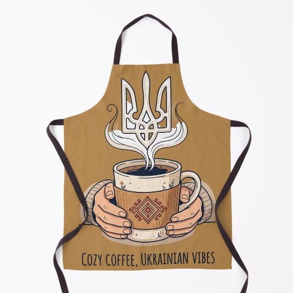 Item preview, Cozy Coffee Ukrainian Vibes Trident Steam Autumn Mug designed and sold by KreonaTime.