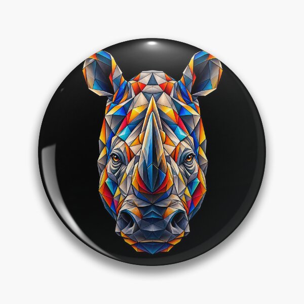 Item preview, ✔ Colorful Geometric Rhinoceros Art: Abstract design of this African animal. For nature and wildlife lovers. designed and sold by Geometric Art..