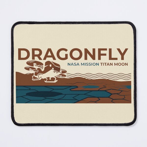 Item preview, NASA Dragonfly Mission Titan Moon Landscape Spacecraft designed and sold by KiwiRider.