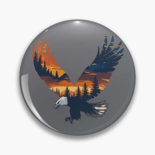 Item preview, Flying Eagle Sunset Mountain Forest designed and sold by Structure-Blue.