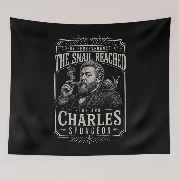 Item preview, Charles Spurgeon Reformed Theology Christian Fun Snail Quote designed and sold by Glory After Tears.