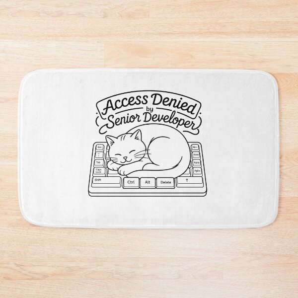 Artikelvorschau, Zugriff verweigert Senior Developer Keyboard Cat Line Art entworfen und verkauft von BestCoolStuff.