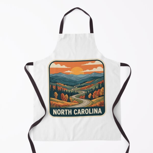 Item preview, Retro North Carolina Blue Ridge Autumn Road Trip Art designed and sold by Paper Drip.