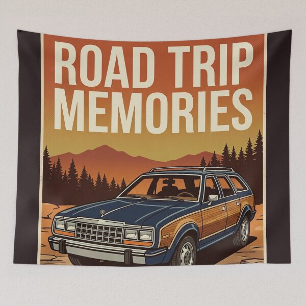 Item preview, Retro Station Wagon Road Trip designed and sold by Dimensionality.