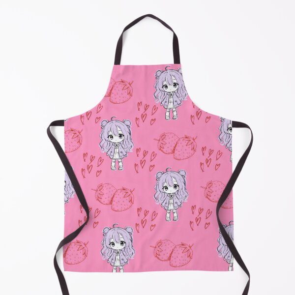 Item preview, Sweet Strawberry Chibi Girl and Hearts Pattern designed and sold by Azurart2.