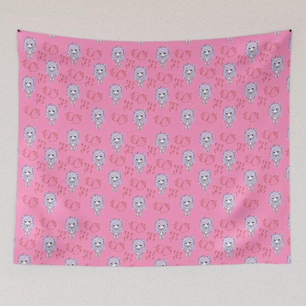 Item preview, Sweet Strawberry Chibi Girl and Hearts Pattern designed and sold by Azurart2.