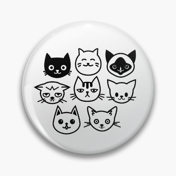Item preview, 8 minimalist cats together designed and sold by yuretzius.