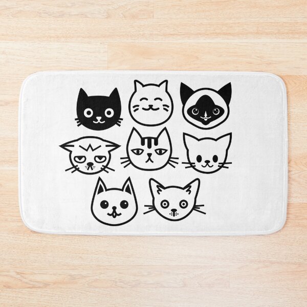 Item preview, 8 minimalist cats together designed and sold by yuretzius.