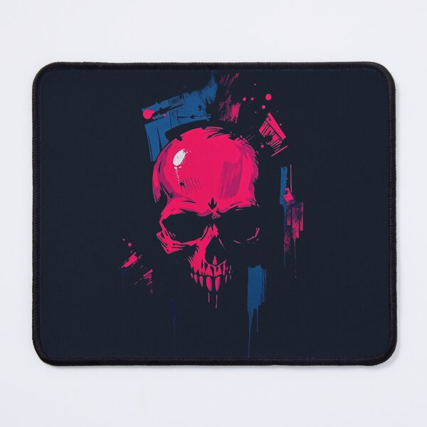 Item preview, Neon Pink Cyberpunk Skull Art - Synthwave Grunge Gothic Skeleton designed and sold by ERODED SELF.