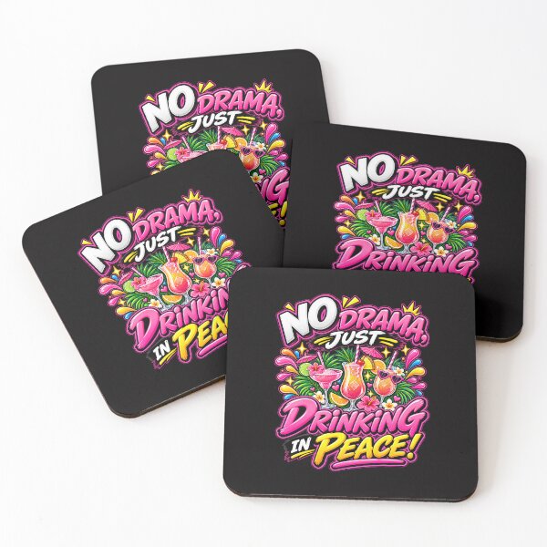 Item preview, No Drama Just Drinking In Peace Tropical Cocktail Graphic Design designed and sold by WHDProduction45.