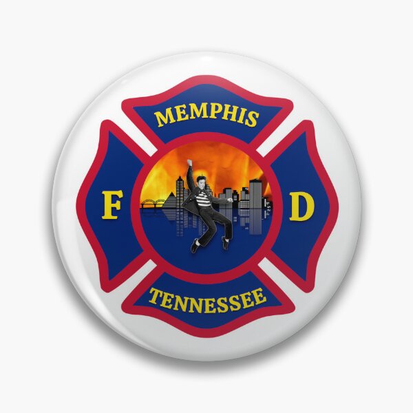 Item preview, Memphis Fire Department Burning Skyline on Mississippi River designed and sold by FireEMSDesigns.