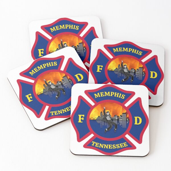 Item preview, Memphis Fire Department Burning Skyline on Mississippi River designed and sold by FireEMSDesigns.